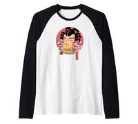 Kabuki Takoyaki Chat Japonais Ukiyo-e Style Manche Raglan