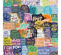 Kabwea 50 pièces Autocollants de motivation, Autocollants pour scrapbooking, Stickers, Autocollants pour bullet journal