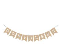 Kabwea Bannière de bénédiction Dieu, design polyvalent et élégant pour ma première communion, décorations de première communion et baptêmes, écologique et durable