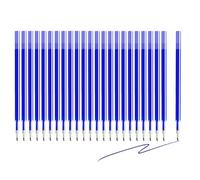 Kabwea Lot de 24 mines de rechange, bleues, pour stylo gel, effaçables, 0.5 mm, hauteur 13 cm, bleues