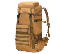 Kabxhueo 70L Sac à Dos de Randonnée, Sac à Dos Tactique Militaire, Sacs a Dos Camping Etanche, Grand Sac a Dos Survie Camouflage Molle pour Homme Femme Voyage Chasse Trekking l'alpinisme,Kaki