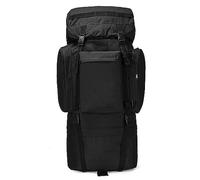 Kabxhueo Grand Sac à Dos Militaire 120L Sac à Dos de Randonnée Etanche avec Housse de Pluie Adultes Molle Sac pour Homme Femme Voyage Camping Chasse Alpinisme Trekking Sport Plein air,Noir