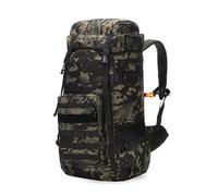 Kabxhueo Grand Sac à Dos Tactique Militaire 70L Sac à Dos de Randonnée Molle Etanche Sacs a Dos Sac a Dos Survie Camouflage pour Homme Femme Voyage Camping Chasse Trekking Sport Plein air,Dark Night