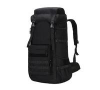 Kabxhueo Grand Sac à Dos Tactique Militaire 70L Sac à Dos de Randonnée Molle Etanche Sacs a Dos Sac a Dos Survie Camouflage pour Homme Femme Voyage Camping Chasse Trekking Sport Plein air,Noir