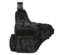 Kabxhueo Sac à Bandoulière Étanche, Sac de Poitrine Tactique Homme, Sling Épaule Cross Body Bag, Imperméable Léger Sac de Poitrine Sac à Dos à Bandoulière pour Voyage Sports de Plein Air,ADU