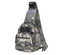 Kabxhueo Sac à Bandoulière Tactique Imperméable Sacoche Homme Bandouliere Sac de Poitrine Grande Capacité Sac Antivol pour Homme & Femmepour Voyage Camping, randonnée, Gym,City