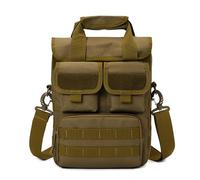 Kabxhueo Sac à Bandoulière Tactique Sac à Dos Militaire Sac à Main Homme Sac Sacoche Multifonction Petit Sac à Outils Sac d'Epaule Imperméable pour Randonnée Camping Voyage Chasse,Marron