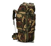 Kabxhueo Sac à Dos de Randonnée 60L + 5L Grande Sac a Dos Tactique Militaire Sacs Molle Homme Randonnee Imperméble pour Sport en Plein Air Voyage Trekking Camping Chasse Escalade,Jungle Camouflage