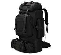 Kabxhueo Sac à Dos de Randonnée 80L -100l Sac à Dos de Camping étanche Sacs a Dos Survie Tactique Molle pour Hommes Femmes Voyage Chasse Alpinisme Trekking Sport Plein air,Noir