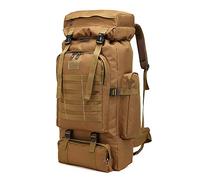 Kabxhueo Sac à dos de randonnée homme 60L-80L sac à dos militaire tactique étanche sac à dos de survie MOLLE grand sac a dos randonnee voyage pour l'escalade, le camping, le chasse,Kaki