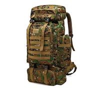 Kabxhueo Sac à dos de randonnée homme 60L-80L sac à dos militaire tactique étanche sac à dos de survie MOLLE grand sac a dos randonnee voyage pour l'escalade, le camping, le chasse,Jungle Camouflage