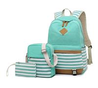 Kabxhueo Sac à Dos Femme, Unisexe Loisir Backpack Filles Mignon Cartable Sac d'école pour 15.6 Pouce Laptop Nylon Imperméable Daypacks Adulte Fashion Décontracté Bag College Pack,Vert