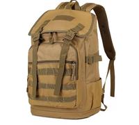 Kabxhueo Sac à Dos Randonnée 40L pour Homme Femme Imperméable Sac à Dos Militaire de Grand Volume Sac Tactique Voyage Multifonction Sac a Dos de Randonnee pour Trekking, Camping, Pêche,Kaki