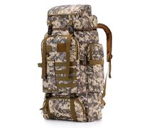 Kabxhueo Sac à Dos Randonnée 80L Grand Camping Sac à Dos étanche Militaire Tactique Sac a Dos Molle Homme Femme Voyage Sacs a Dos Survie Backpack pour Chasse Alpinisme Trekking Escalade Sport,City
