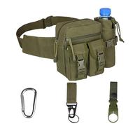 Kabxhueo Sac Banane Tactique pour Homme et Femme Sacoche et Sac de Ceinture Militaire Molle Sac de Multifonction Sac pour Voyage Randonnée Camping Trekking Cyclisme Chasse Sport,Army Green
