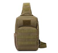 Kabxhueo Sac de Poitrine Homme Tactique Sacoche Bandoulière Molle Militaire Sac Bandoulière étanche à l'eau Anti-Vol Sacs à Dos Porté Travers pour Voyage Randonnée Camping Cyclisme Sport,Kaki