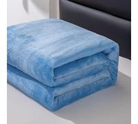 KACBFEE Couverture de lit en Flanelle, microplush Doux et Confortable, légère, pour Toutes Les Saisons, utilisable sur Le lit, Le canapé ou Le Sofa Sky Blue 120 * 200cm