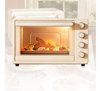 KACBFEE Mini Four, friteuse à air Multifonction 35 L, Cuisson Automatique Intelligente avec fenêtre de visualisation, Fonctions Cuisson, friture et rôtissage, température et minuterie réglables