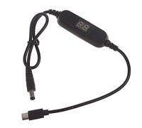 KACCDE Câble USB C vers 1,5 V 3 V 4,5 V 6 V 9 V 12 V Réglage des tensions Dislpay Câble LR03AAA LR6AA Éliminateurs de batterie pour jeu de jouets LED Type C vers câble d'alimentation avec régulateur