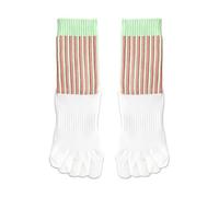 KACCDE Chaussettes d'exercice à bout fendu dans des styles tendance de blocage des couleurs, chaussettes athlétiques antidérapantes adaptées pour le yoga et la danse, le pilates