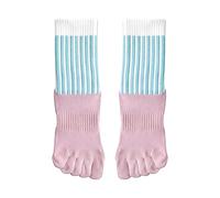 KACCDE Chaussettes d'exercice à bout fendu dans des styles tendance de blocage des couleurs, chaussettes athlétiques antidérapantes adaptées pour le yoga et la danse, le pilates