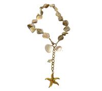 KACCDE Collier unique en coquillage, étoiles de mer et conque, fait à la main, convient pour une tenue décontractée et de vacances