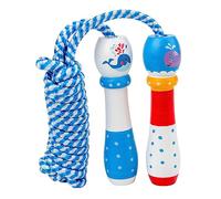 KACCDE Corde à sauter pour enfants avec poignée en bois et coton tissé 2,70 m - Cadeau de Noël ou d'anniversaire - Outil de fitness et de façonnage