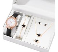 KACCDE Élégant coffret cadeau montre pratique avec bijoux en alliage accessoires tendance pour tous les styles et occasions, pearl, Comme décrit, Comme décrit.