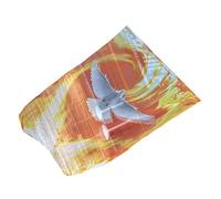 KACCDE Équipement professionnel de danse du ventre - Écharpe de danse du culte avec symbole colombes - Mousseline pour mouvement artistique et événements - Drapeaux de louange
