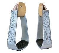 KACCDE Étriers professionnels d'équitation avec caoutchouc antidérapant pour cheval, équitation, sports d'équitation, en aluminium rembourré Western