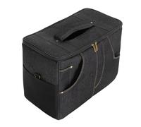 KACCDE Étui de rangement portable pour guitare électrique - Rembourrage en tissu antidérapant - Base en caoutchouc - Transport sûr - Indispensable pour le voyage, Noir , M, Beauté de masse