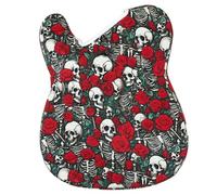 KACCDE Housse de protection lavable pour guitare imprimée anti-poussière, Tête de mort rose.