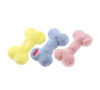 KACCDE Jouet couineur en forme d'os pour chiens de compagnie, jouet en peluche à mâcher, jouet d'interaction pour chien, jouet résistant aux morsures
