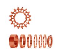 KACCDE Kit de conversion denté à vitesse unique 16T 18T pour vélos à plusieurs vitesses, cassettes à vitesse unique avec entretoises et anneaux de verrouillage Cassettes dentées