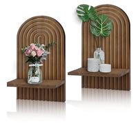 KACCDE Lot de 2 étagères murales décoratives en bois pour chambre à coucher et salon