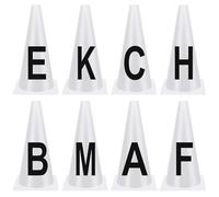 KACCDE Lot de 4/8 cônes de dressage empilables avec lettres pour entraînement d'événement durable pour les athlètes et les événements
