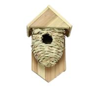 KACCDE Nichoir pour colibri - Nichoir extérieur - Jouet pour petit oiseau - Bois Beige