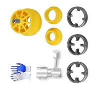 KACCDE Outil de filetage en PVC pour tuyau, enfile-tuyau, ensemble d'outils de plomberie, ensemble d'enfile-filetages avec matrices de 1/2", 3/10,2 cm pour restaurer le filetage de l'eau du robinet