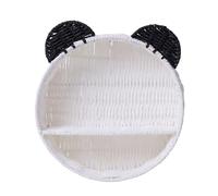 KACCDE Panier à suspendre avec oreilles de panda, étagère murale imitation rotin, étagère flottante pour petites plantes, décoration d'intérieur