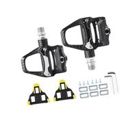 KACCDE Pédale de vélo sans clip avec crampons et matériel de montage, large plateforme en carbone, tension réglable pour vélo de route, cadre de pédale de chaussure