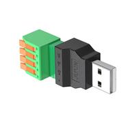 KACCDE Prise mâle femelle USB 2.0 A avec vis à 4 broches, prise mâle