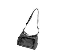 KACCDE Sac à bandoulière multifonction rétro en cuir synthétique transparent pour le travail ou un usage quotidien, Noir , One Size