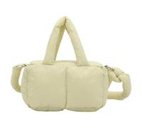 KACCDE Sac à main matelassé élégant pour femme avec poignée supérieure - Sac à bandoulière tendance en nylon doux - Sac à main tendance pour femme, jaune, One Size