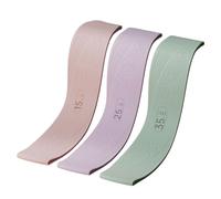 KACCDE Sangle d'exercice pour Pilates, bande élastique en silicone, guide de mouvement imprimé, large option de résistance de couleur, bande d'exercice imprimée en silicone