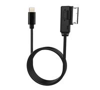 KACEPAR Câble de chargement adaptateur en plastique MDI/AMI Câble adaptateur Media in vers USB AMI vers USB MMI vers USB, 2G/3G MDI avec port USB Chargeur Câble audio Noir, 30 cm