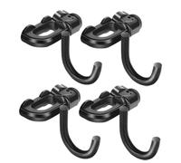 Kacepar Crochet en L à double goujon noir compatible avec la plupart des lits de camion, remorques et camping-cars