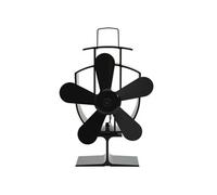 Vidaxl Ventilateur De Poêle Alimenté Par Chaleur 5 Pales Noir