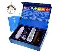 Kachvi Ensemble de Baguettes en Cristal guérissant guérir Reiki pour Bonne Chance Guérison Rose, Quartz Transparent, améthyste, Crayon de Chakra pour Les Yeux de Tigre avec 6 Faces Ensemble 4 pièces