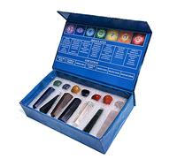Kachvi Pierres Chakra, Cristaux De Méditation, Kit De Yoga Des 7 Chakras, Cadeau Spirituel Pour Femmes, Objet De Décoration Intérieure, Pierre De Reiki, Objet Décoratif Pour Bureau, Ensemble De 14