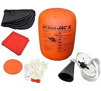 Kacsoo 4T Cric de Chariot de Cric de Voiture Gonflable de Capacité de 4T, Outil de Cale de Pompe à Air, kit D'outils de Réparation de Pneus